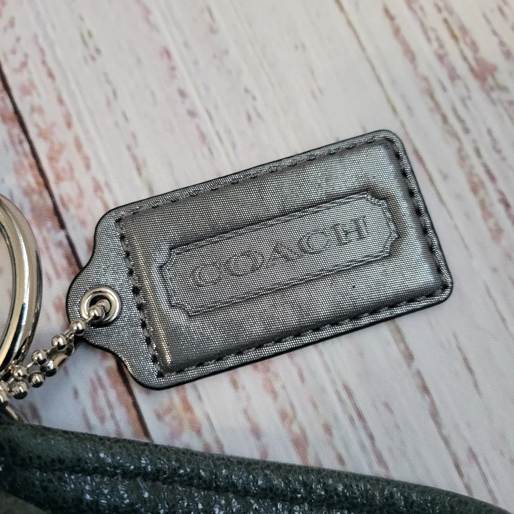 Coach Kristin Pinnacle Leather NS Tote Bag F19385 Black Shimmer Large Slouchy